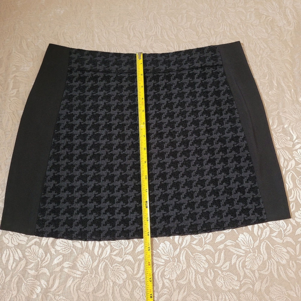 New Black Houndstooth Mini Skirt by RACHEL Rachel Roy Size 8 - Picture 11 of 14